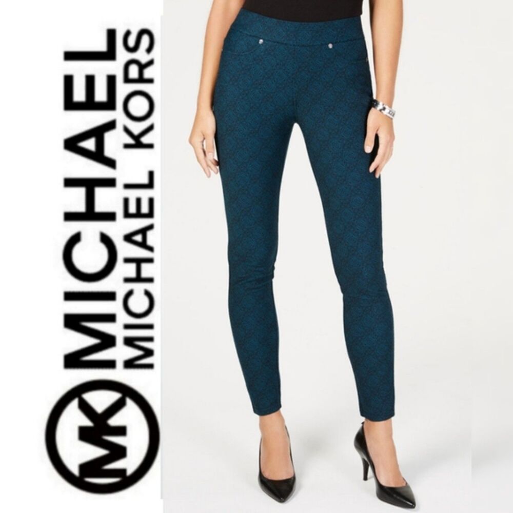Michael Kors Printed Mid-Rise Leggings/Pants Size M
